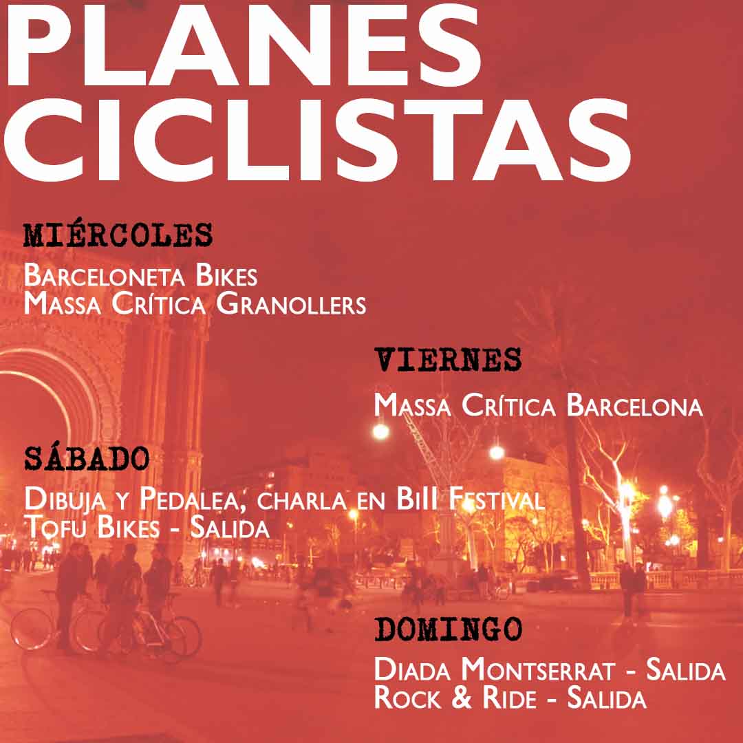planes ciclistas en Barcelona Semana 44