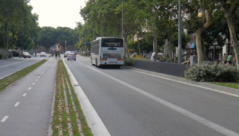 carril bidireccional barcelona